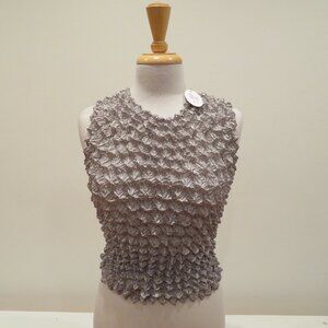 Women F.C One Size Fits Most Bubble Crinkle Popcorn Sleeveless Stretchy Tank Top